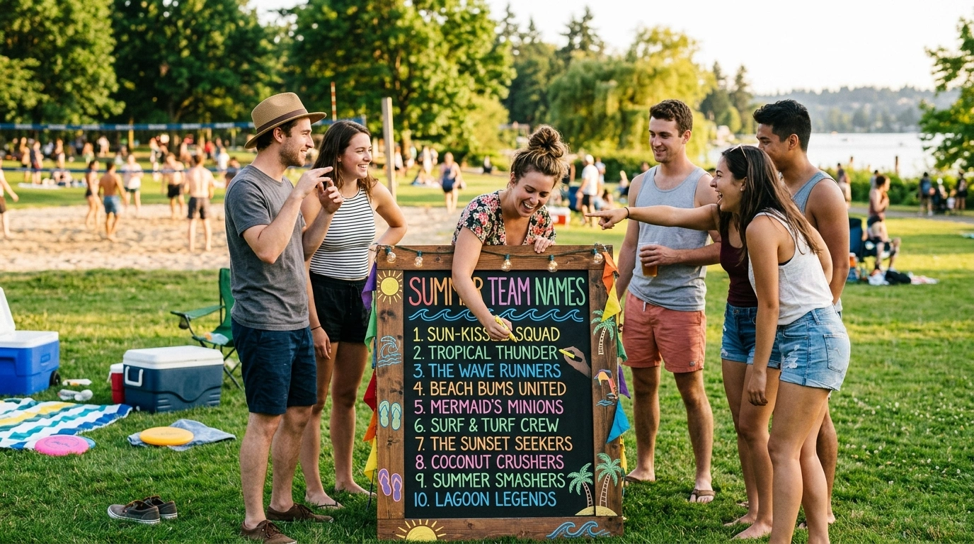 Kids & Camp Summer Team Names