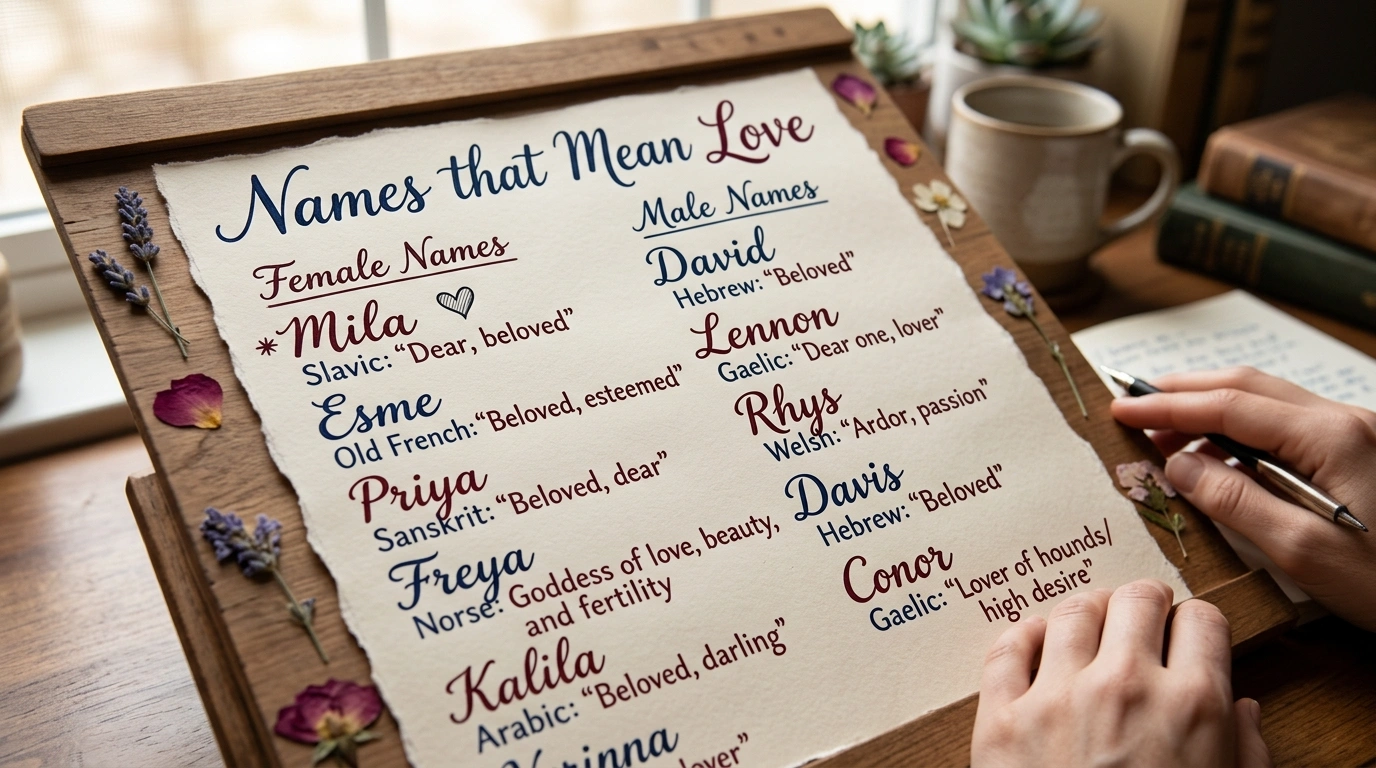 Short Baby Names That Mean Love