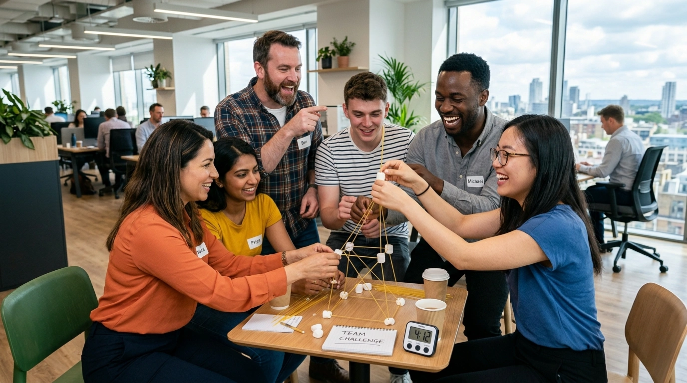 5-minute team building activities for workplace indoors