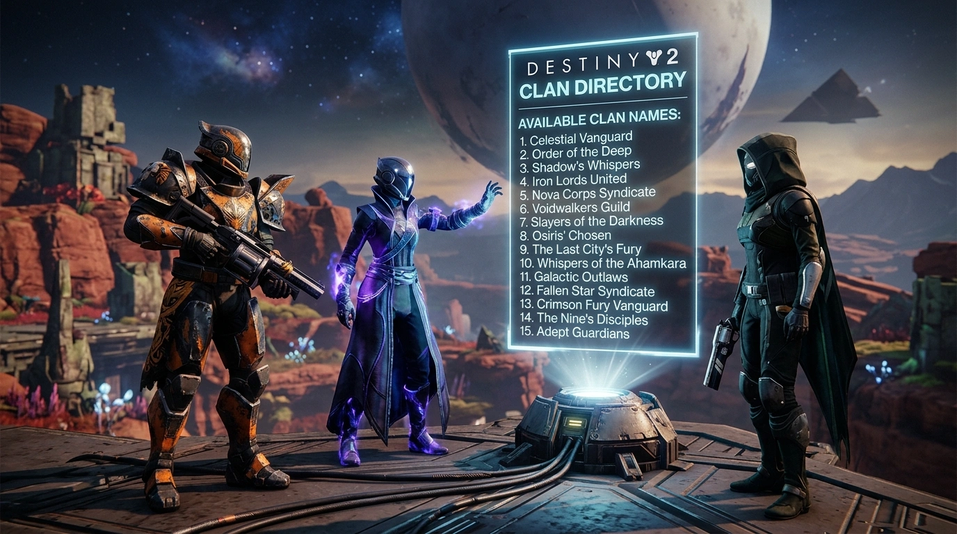 Funny Destiny 2 Clan Names