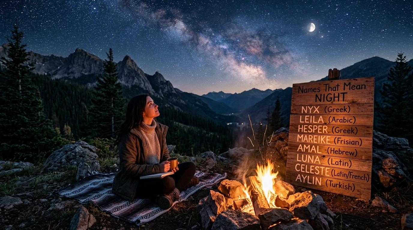 Girl Names That Mean Night or Moon