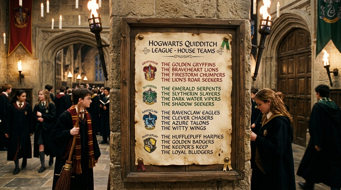 Harry Potter Team Names Gryffindor