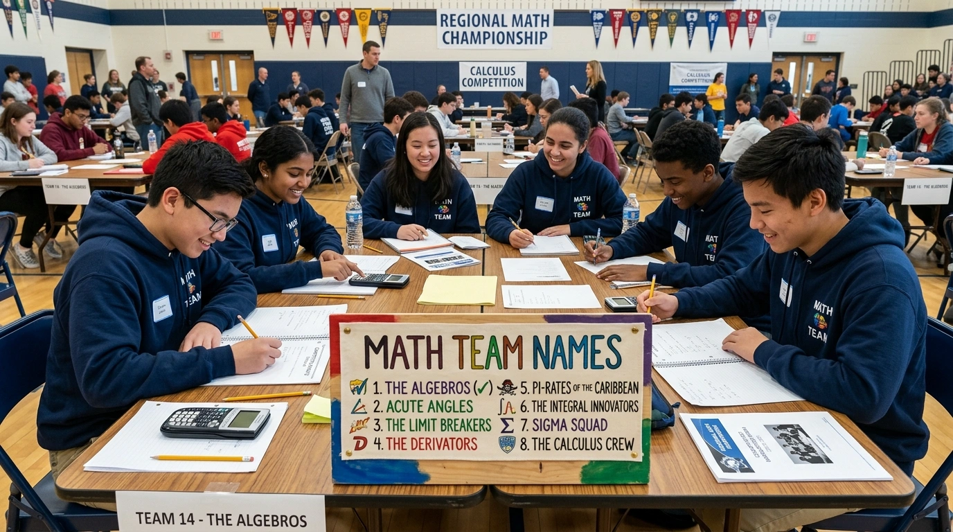 Math Team Names in English