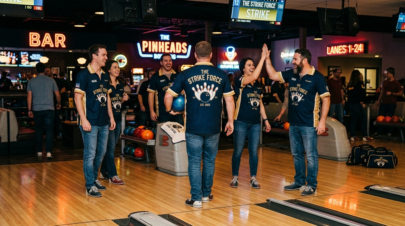 Bowling team names 3 guys 1 girl
