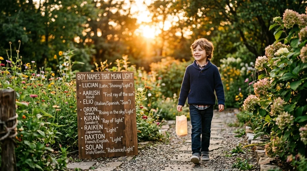 Boy names that mean light