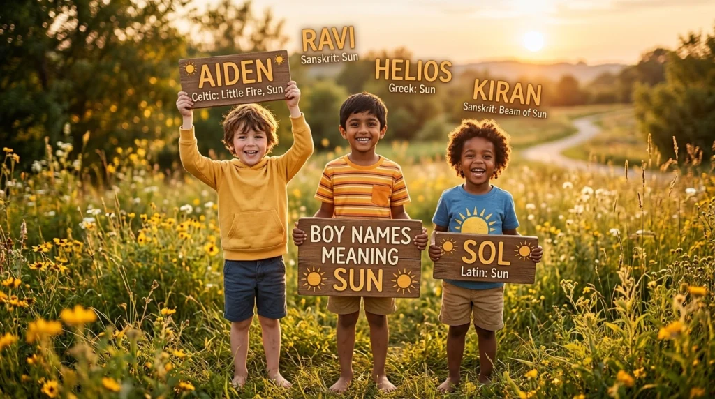 Boy names that mean sun