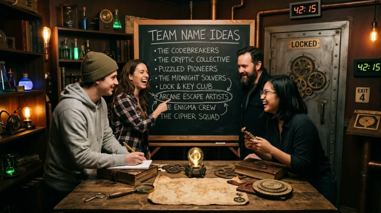 Escape room team names